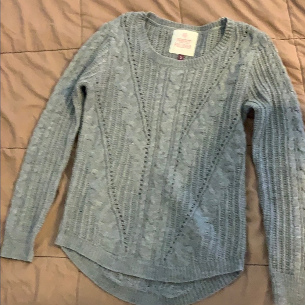 gray SO sweater